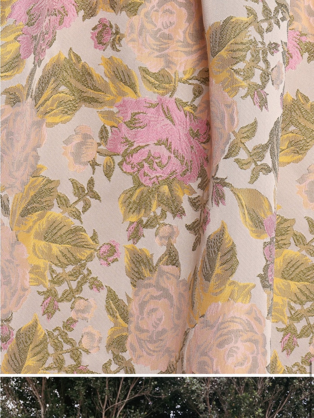 Petal & Pup Pastel Floral Maxi Dress in Pink and Cream - Picture 3 of 4